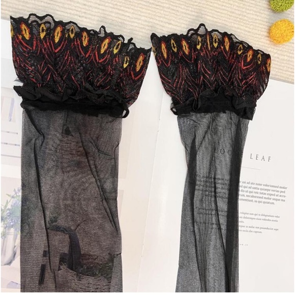 Floral Fall Embroidery Bra & Side Tie Thong - Picture 6 of 8